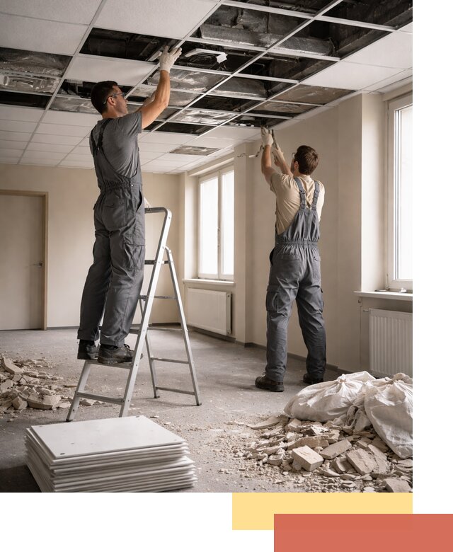 Демонтаж потолков Армстронг профессионально в Димитровграде