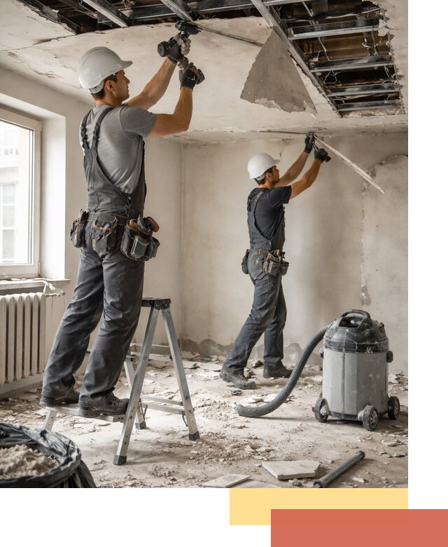 Демонтаж гипсокартонного потолка в Димитровграде быстро и аккуратно