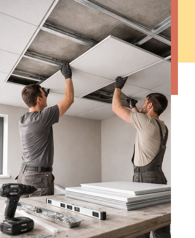 Монтаж кассетного потолка в Димитровграде от 4636 руб/м2 — установка и сборка | ОТДЕЛОЧНИК-Дмт