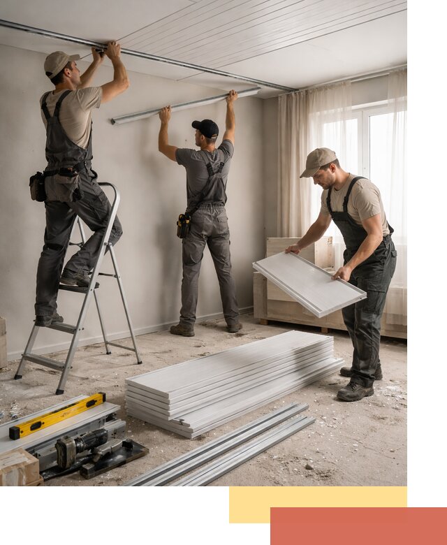 Монтаж потолка из ПВХ панелей в Димитровграде оперативно и качественно