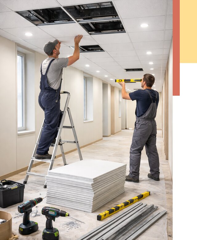 Ремонт потолка Армстронг в Димитровграде от 4636 руб. — быстро и недорого | ОТДЕЛОЧНИК-Дмт