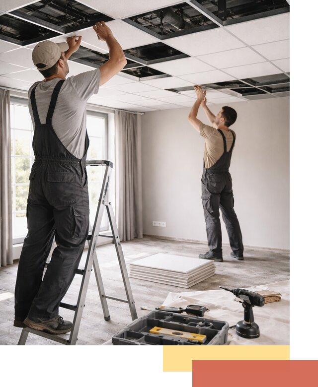 Замена плит подвесного потолка в Димитровграде быстро и качественно