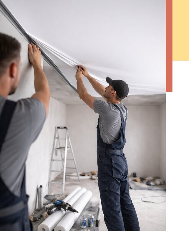 Монтаж матового натяжного потолка в Димитровграде от 4636 руб./м² — быстро и недорого | ОТДЕЛОЧНИК-Дмт