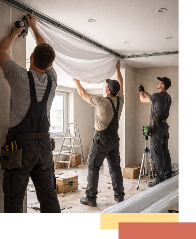 Монтаж парящего натяжного потолка под ключ в Димитровграде