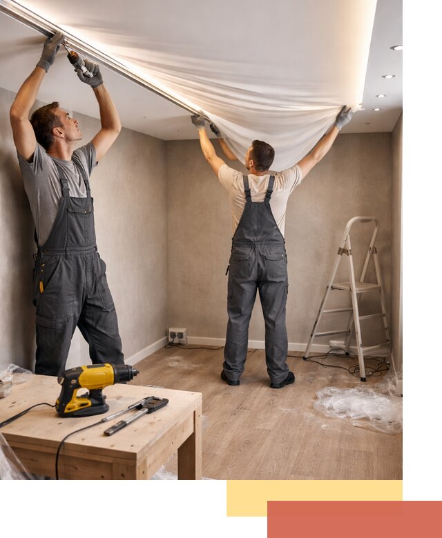 Монтаж натяжного потолка с подсветкой в Димитровграде цена и сроки