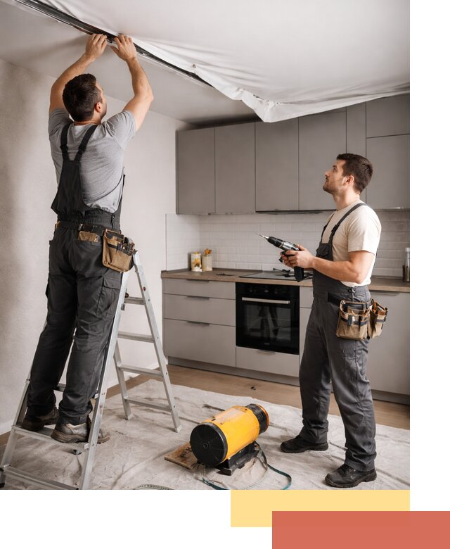 Монтаж натяжного потолка на кухне в Димитровграде