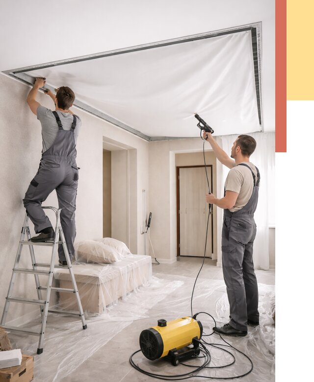 Монтаж натяжного потолка в прихожей в Димитровграде от 2730 руб. под ключ | ОТДЕЛОЧНИК-Дмт