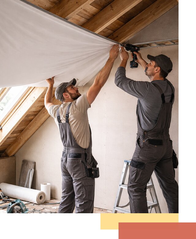 Монтаж натяжного потолка в мансарде в Димитровграде