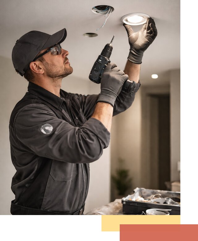 Установка точечных светильников в натяжной потолок в Димитровграде