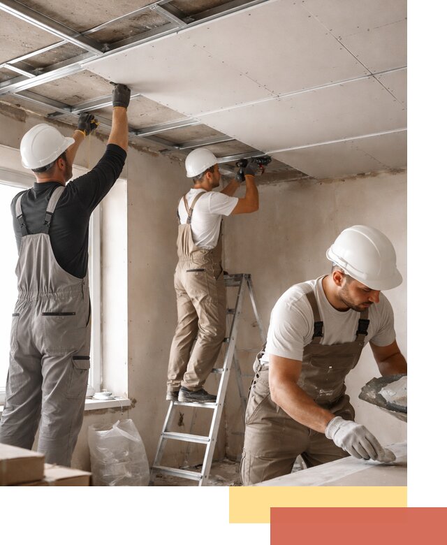 Одноуровневый потолок из гипсокартона в Димитровграде — монтаж и отделка