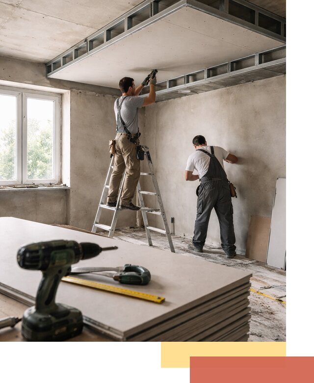 Двухуровневый потолок из гипсокартона в Димитровграде