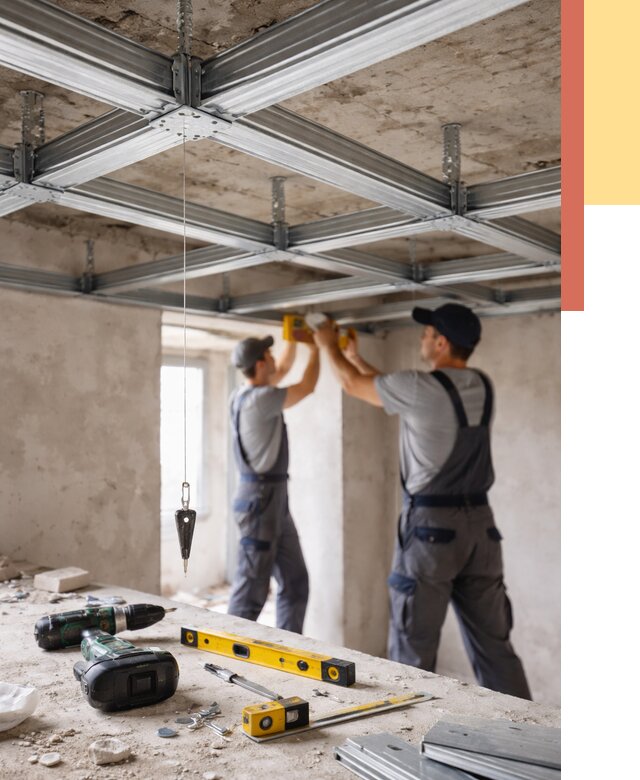 Монтаж каркаса потолка из профиля в Димитровграде от 4636 руб. — услуги ОТДЕЛОЧНИК-Дмт