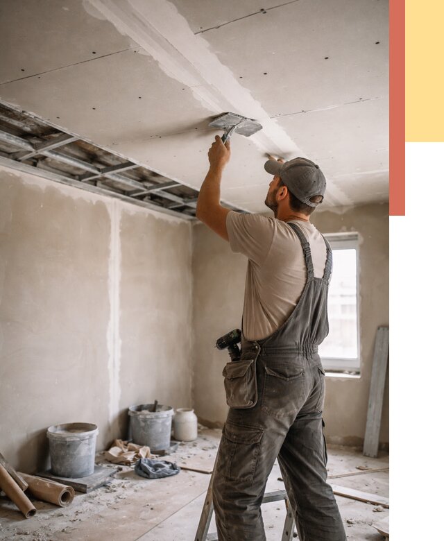 Ремонт потолка из гипсокартона в Димитровграде от 670 руб./м² — быстро и недорого | ОТДЕЛОЧНИК-Дмт