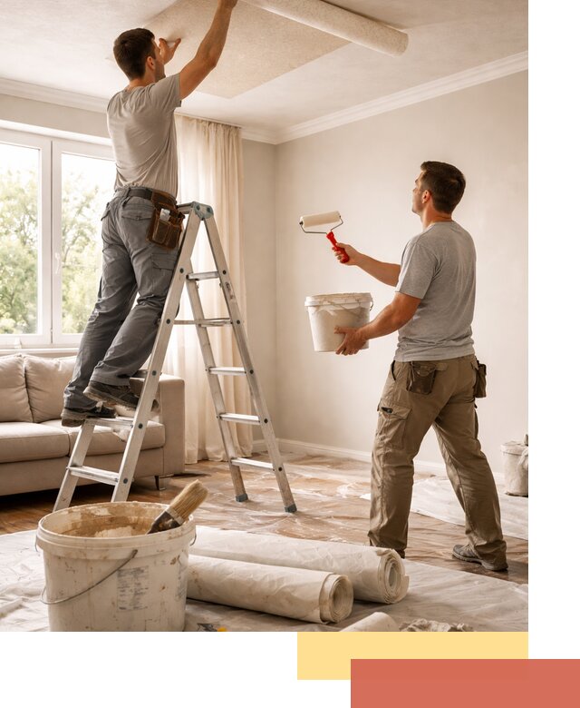 Поклейка обоев на потолок в Димитровграде — качественно и быстро