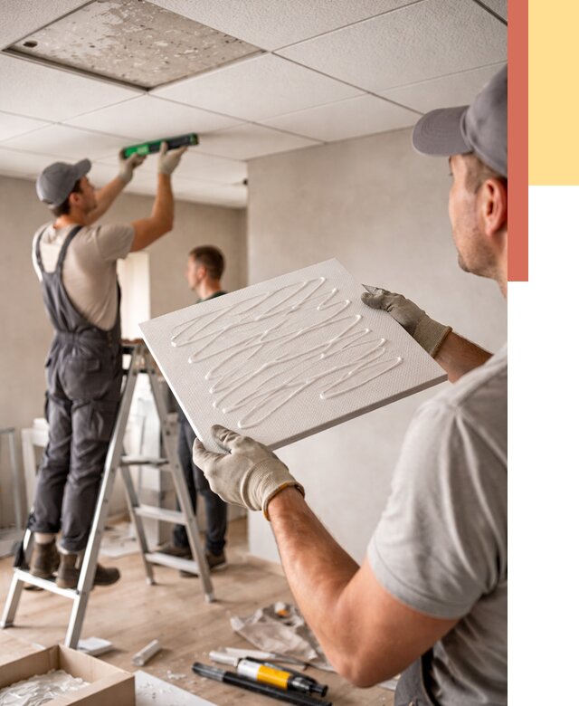 Монтаж потолочной плитки в Димитровграде от 4636 руб. — быстро и недорого | ОТДЕЛОЧНИК-Дмт