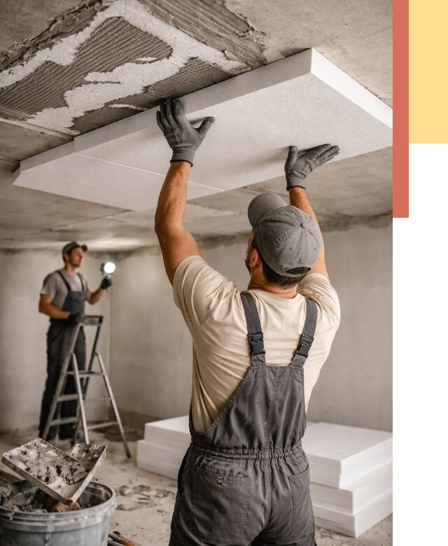 Утепление потолка пенопластом в Димитровграде от 4636 руб/м2 — недорого и быстро | ОТДЕЛОЧНИК-Дмт