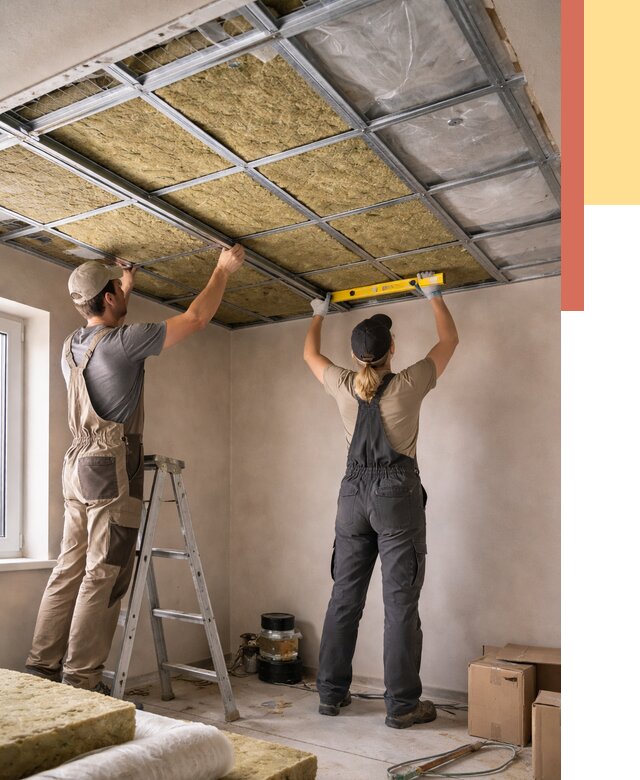 Шумоизоляция потолка в Димитровграде от 1288 руб. под ключ — услуги ОТДЕЛОЧНИК-Дмт