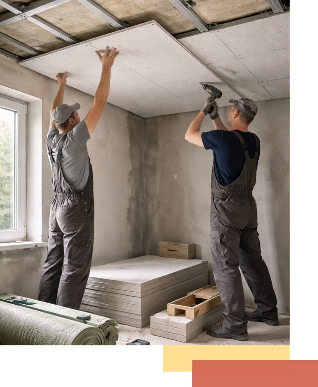 Шумоизоляция потолка панелями ЗИПС в Димитровграде